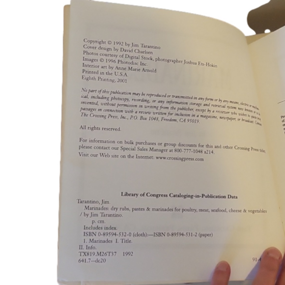 Marinades by Jim Tarantino, published date 2001 - Picture 4 of 9